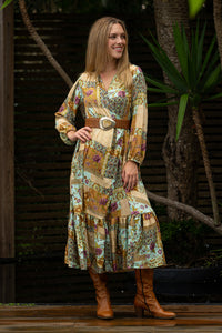Cienna Harper Frill Wrap Dress