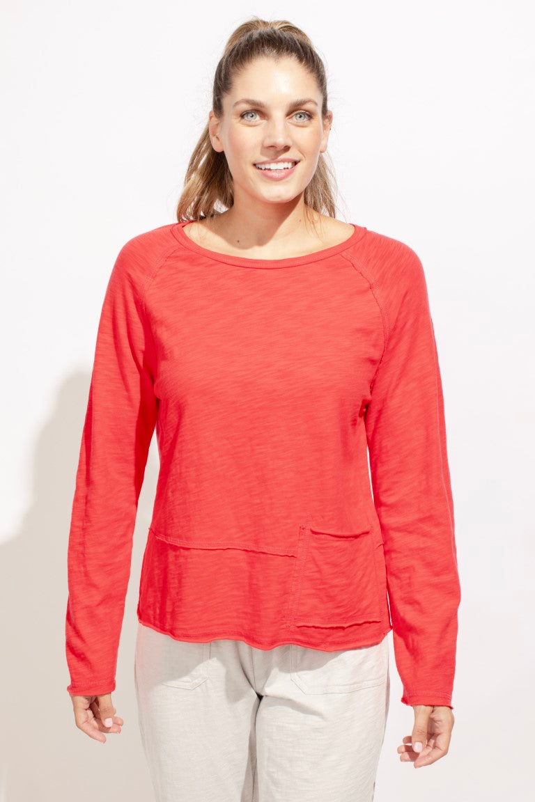 Escape by Habitat Pocket Pullover in Red