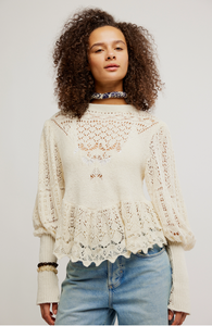 Free People Lucinda Sweater in Ivory