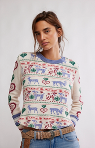Free People Blissful Layering Tee in Snowdrop