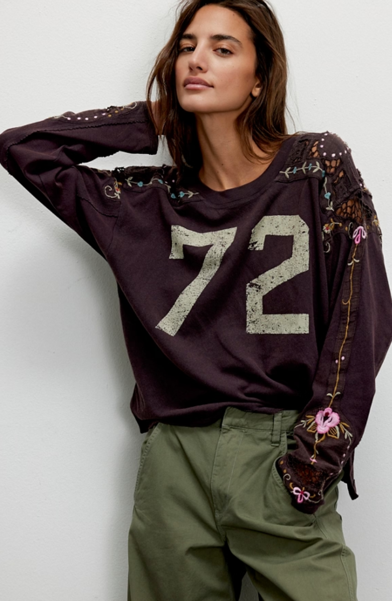 Free People Lilith Tee in Chocolate