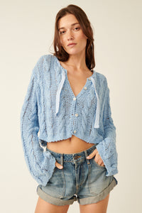 Free People Robyn Cardi in Blue Bell