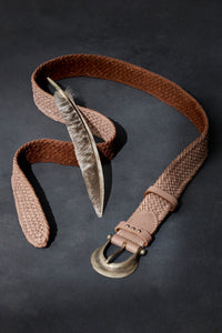 Free People WTF Brix Belt in Oyster Mauve