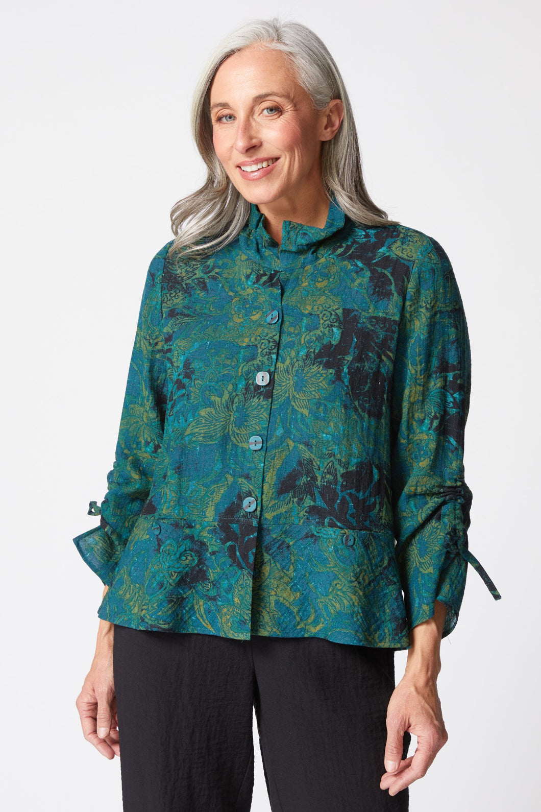 Habitat Floral Event Jacket in Everglade