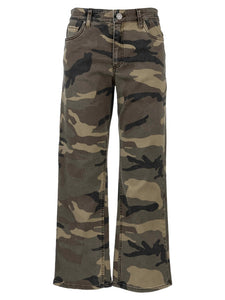 Kut Kelsey High Rise Ankle Flare in Olive