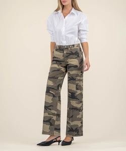 Kut Miller High Rise Wide Leg Pant in Olive