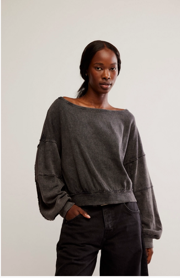 Free People Ife Pullover in Black