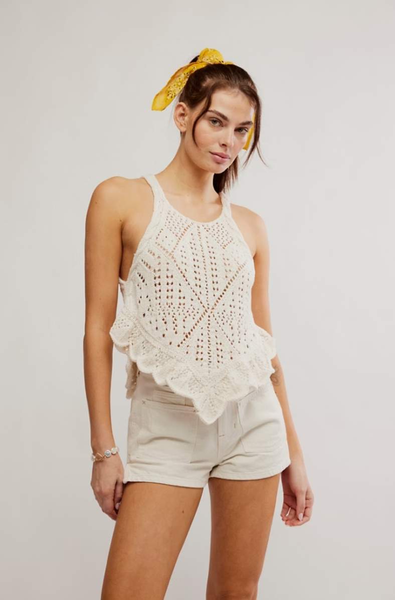 Free People Sea Song Tank in Ivory