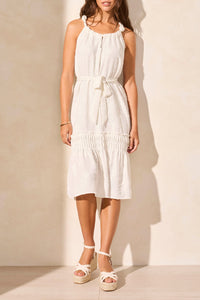 Tribal Spring White Dress