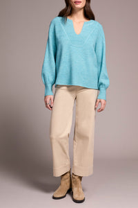 Tribal Sweater in Mistblue