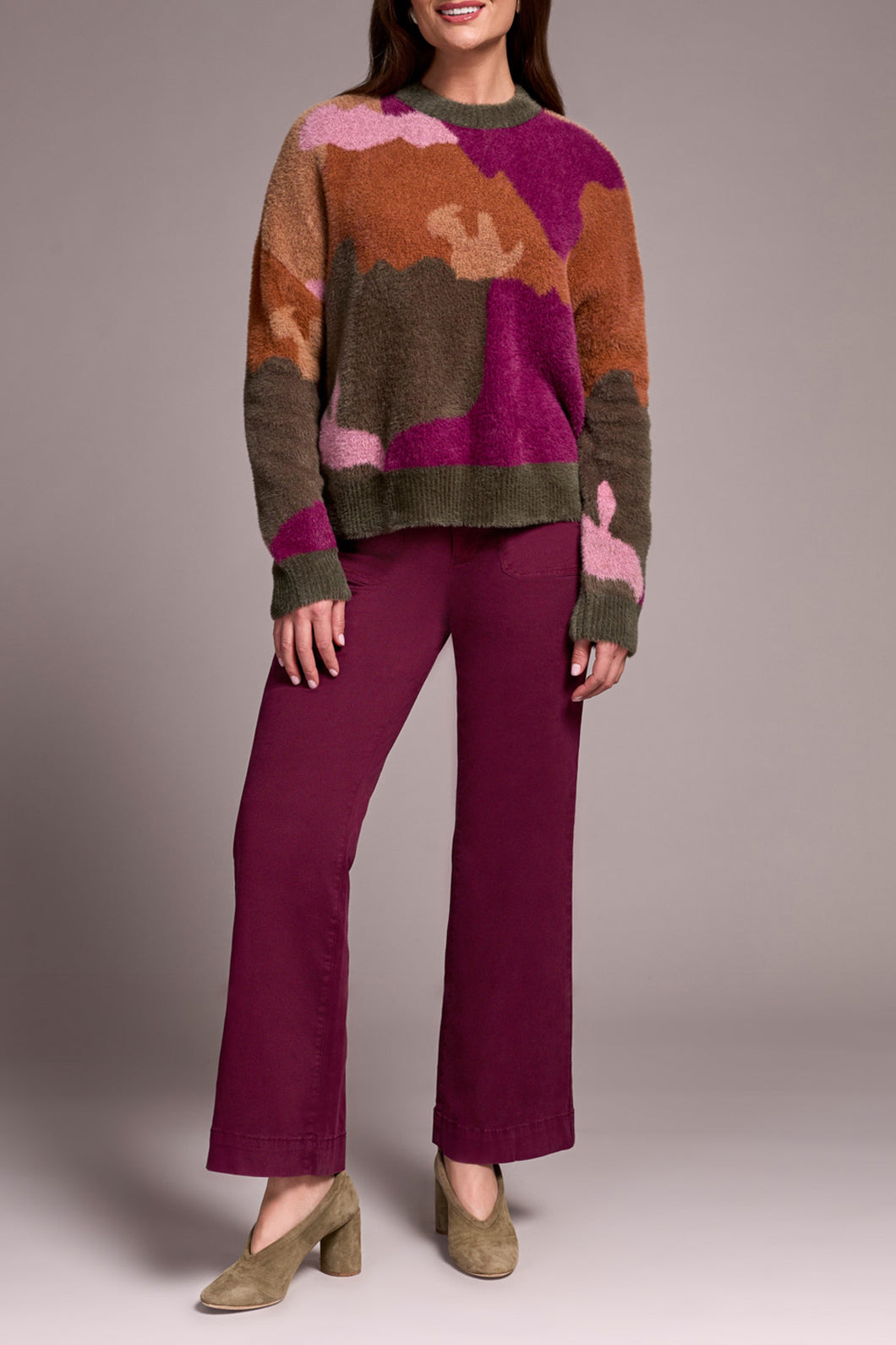 Tribal Intarsia Sweater in Gingerspice