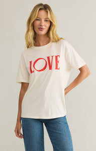 Z Supply Big Love Boyfriend Tee in Sea Salt